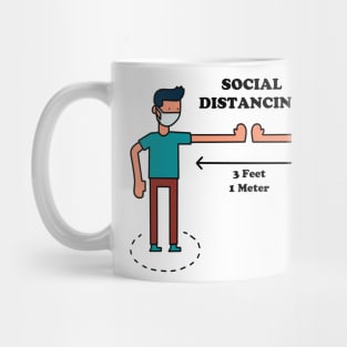 Social Distance Please Mug